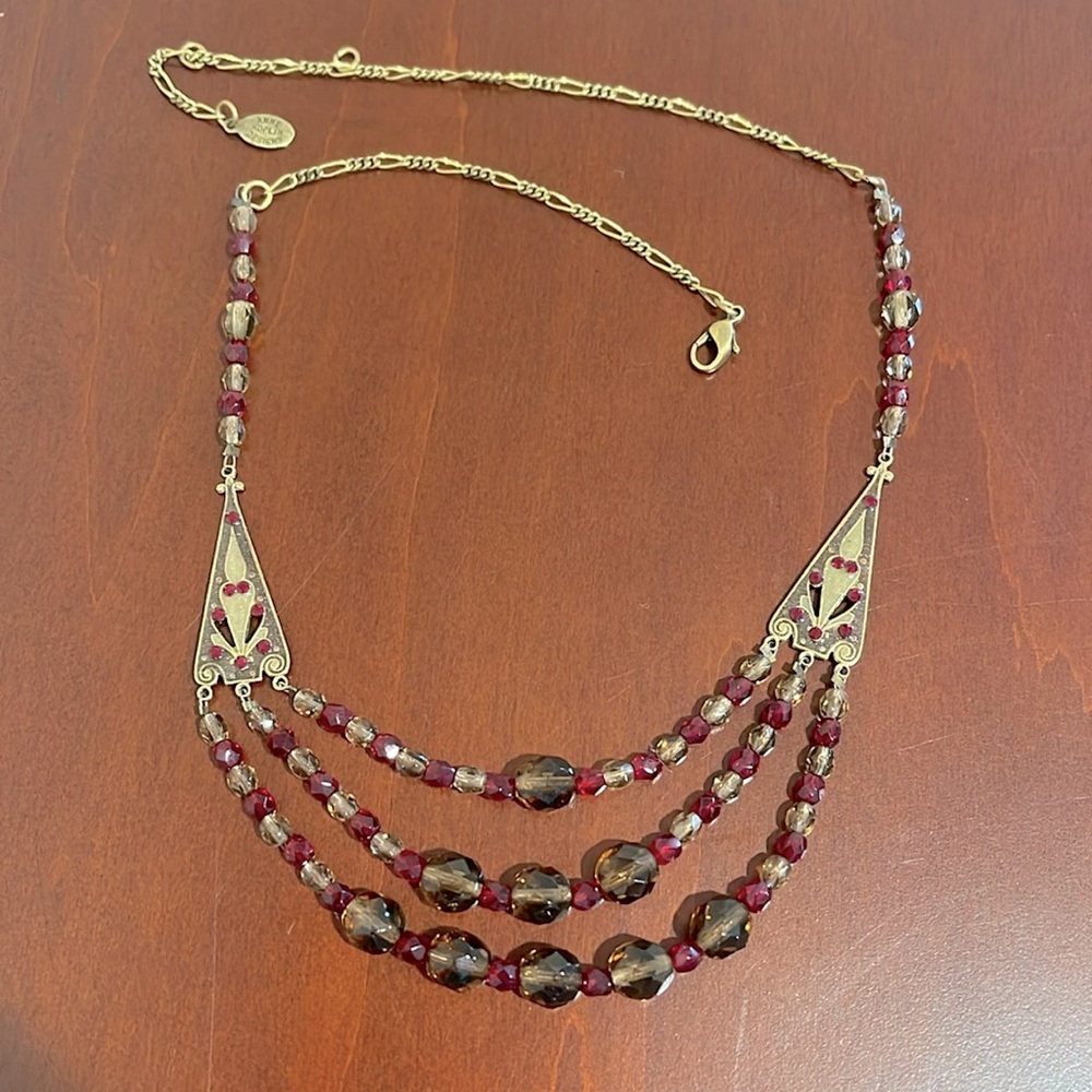 Beautiful Vintage Faceted Bead Necklace by Anne Koplik Designs